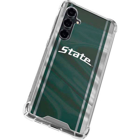 Michigan State University Jersey Grey Galaxy S23 FE Clear Case